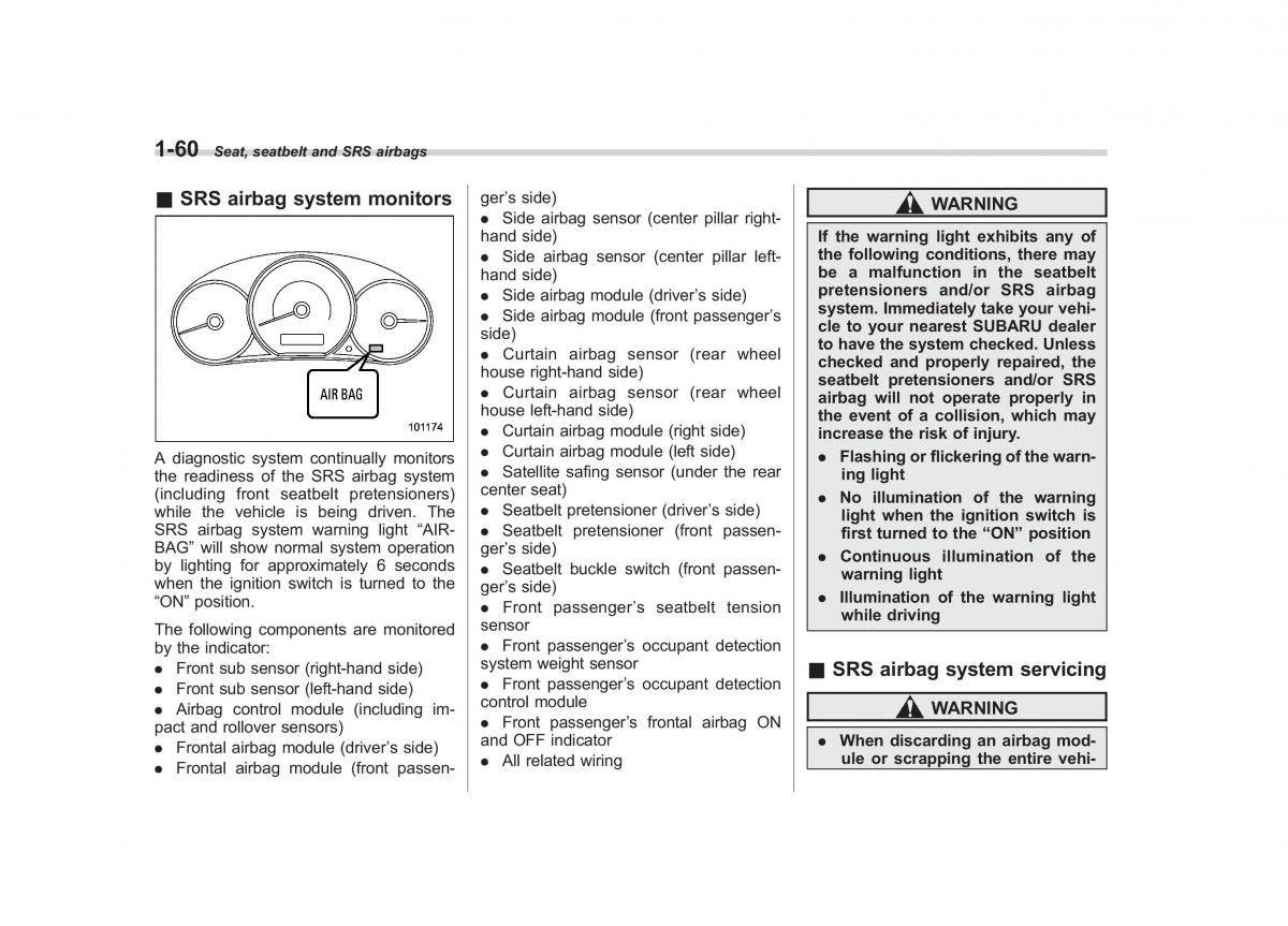 Subaru Forester III 3 owners manual / page 83