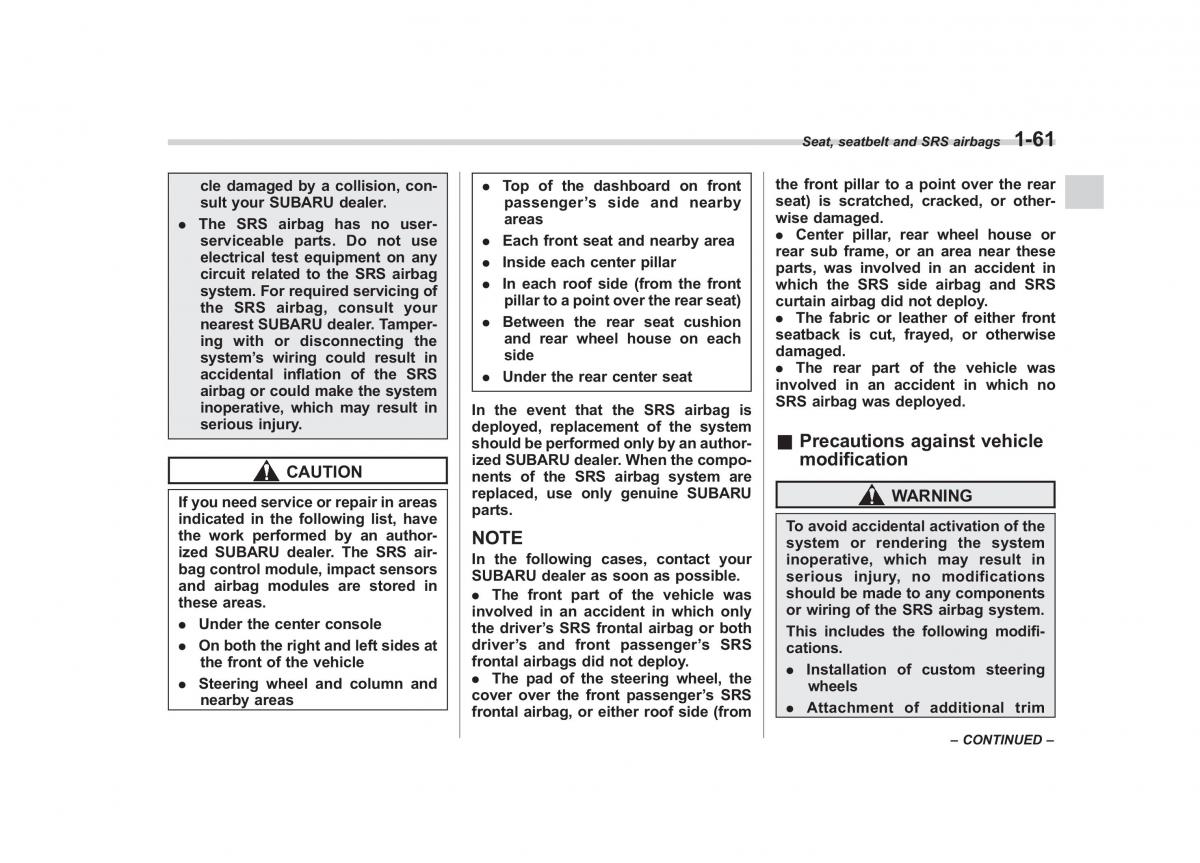 Subaru Forester III 3 owners manual / page 84