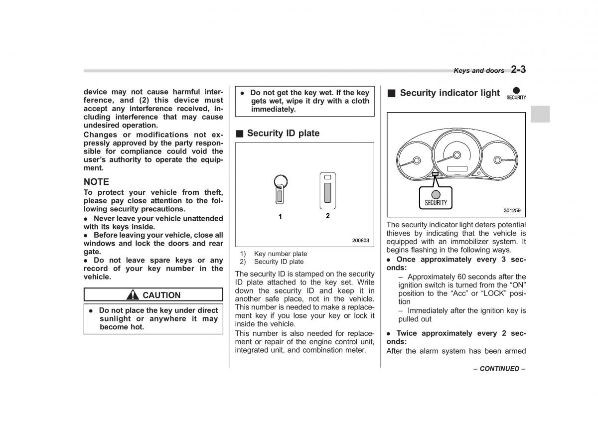 Subaru Forester III 3 owners manual / page 88