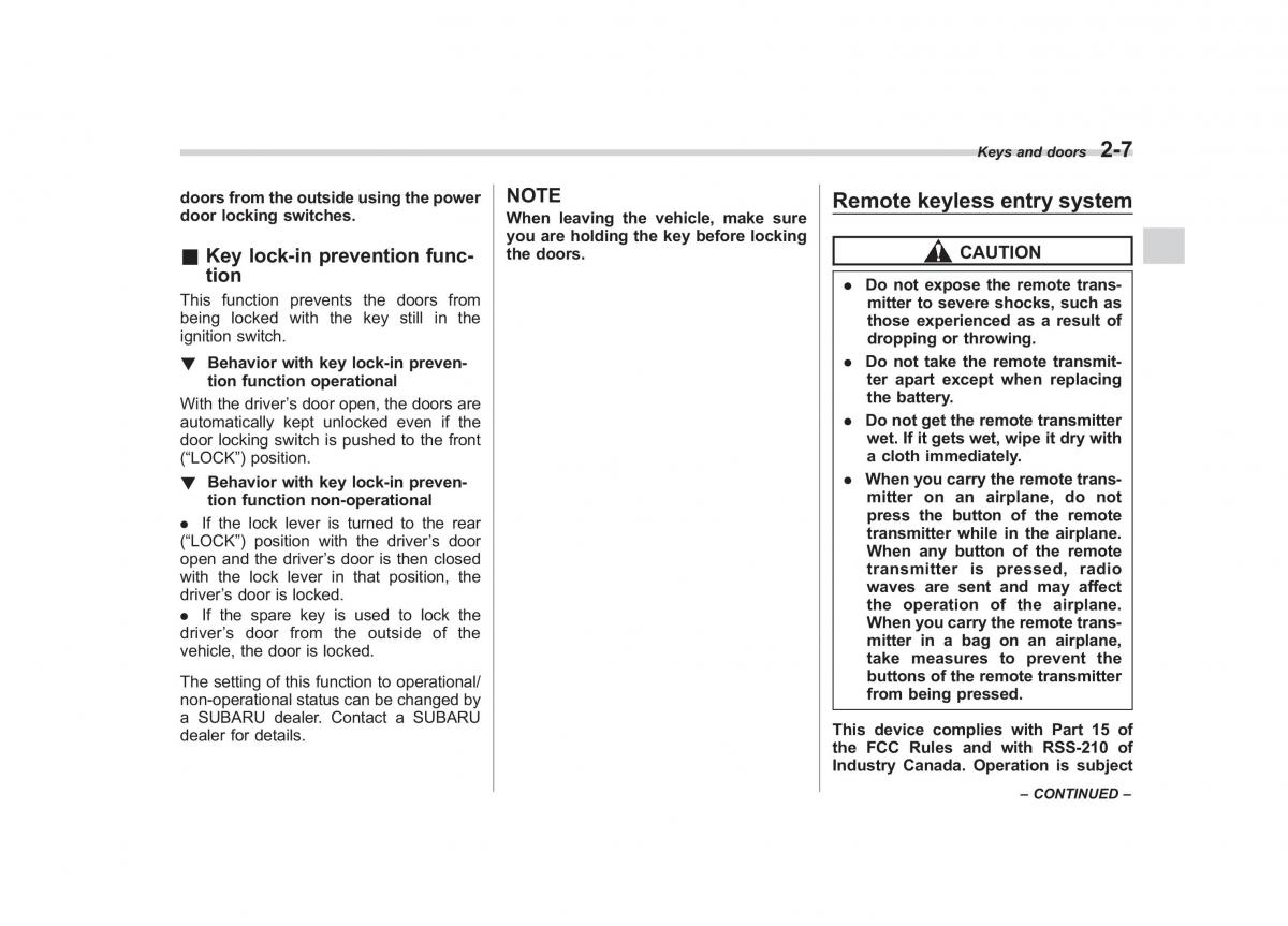 Subaru Forester III 3 owners manual / page 92