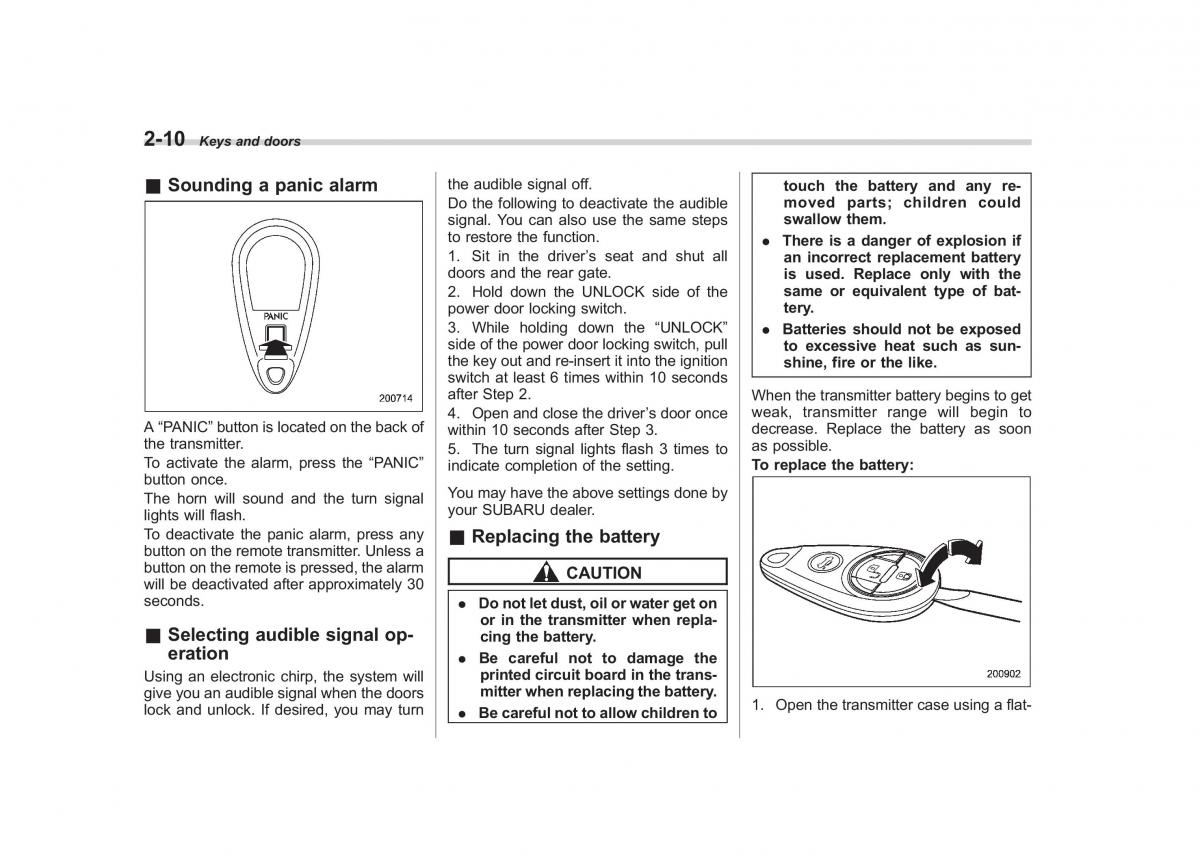 Subaru Forester III 3 owners manual / page 95