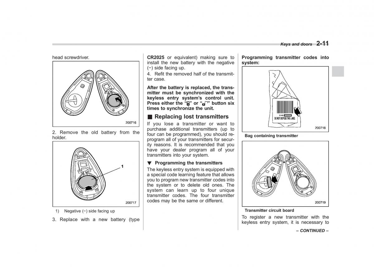 Subaru Forester III 3 owners manual / page 96