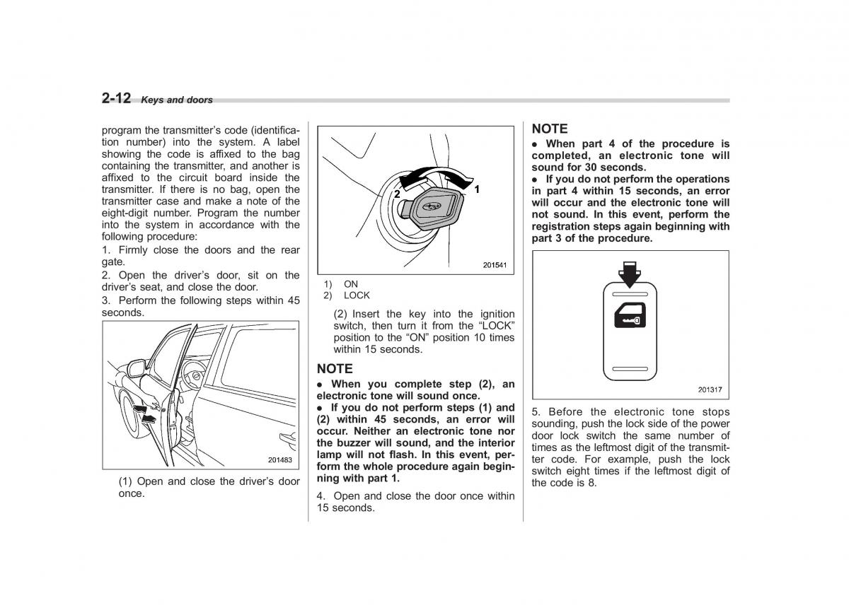 Subaru Forester III 3 owners manual / page 97