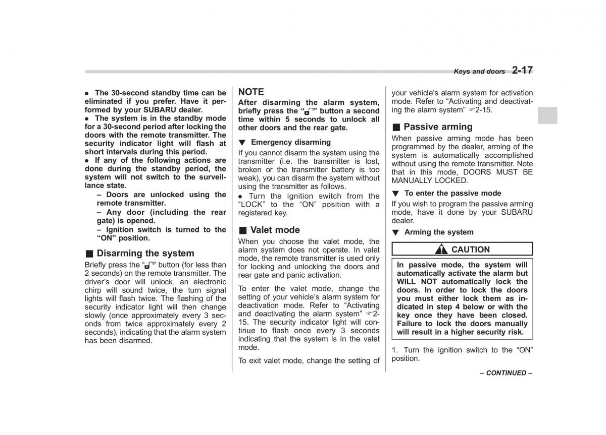 Subaru Forester III 3 owners manual / page 102