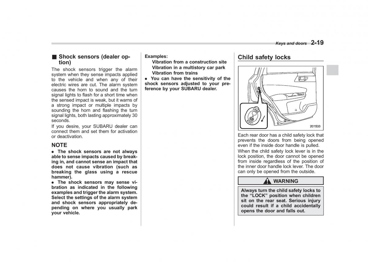 Subaru Forester III 3 owners manual / page 104