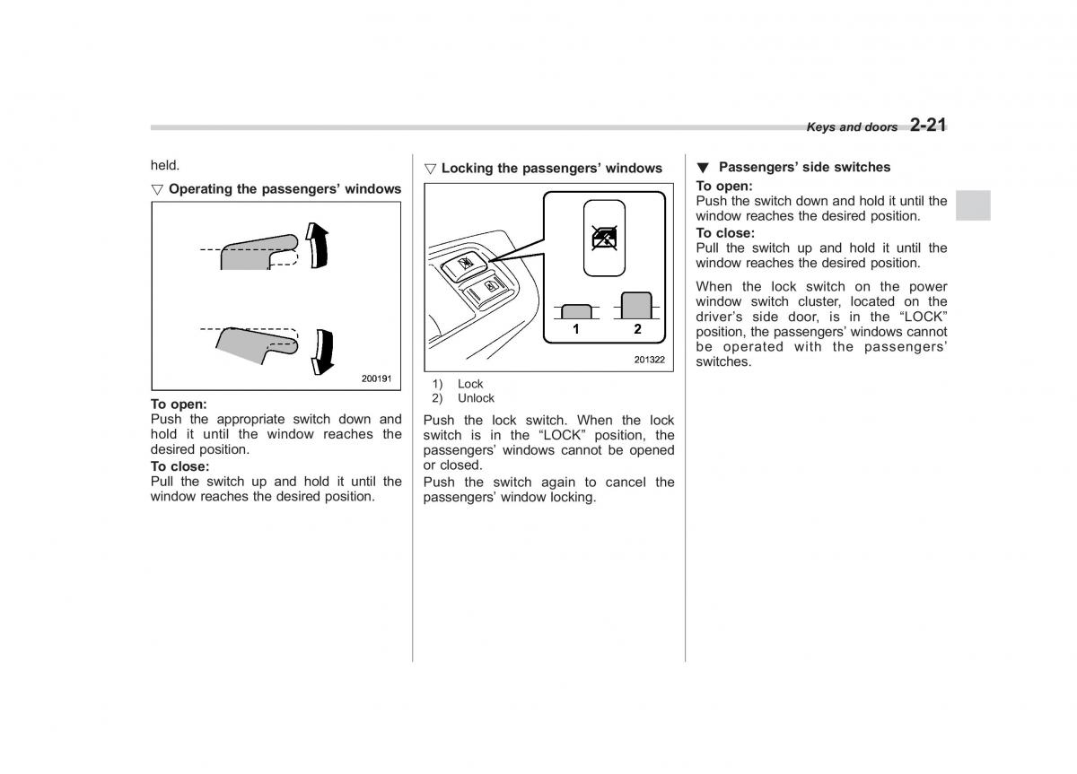 Subaru Forester III 3 owners manual / page 106