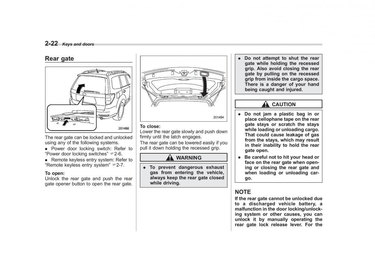 Subaru Forester III 3 owners manual / page 107