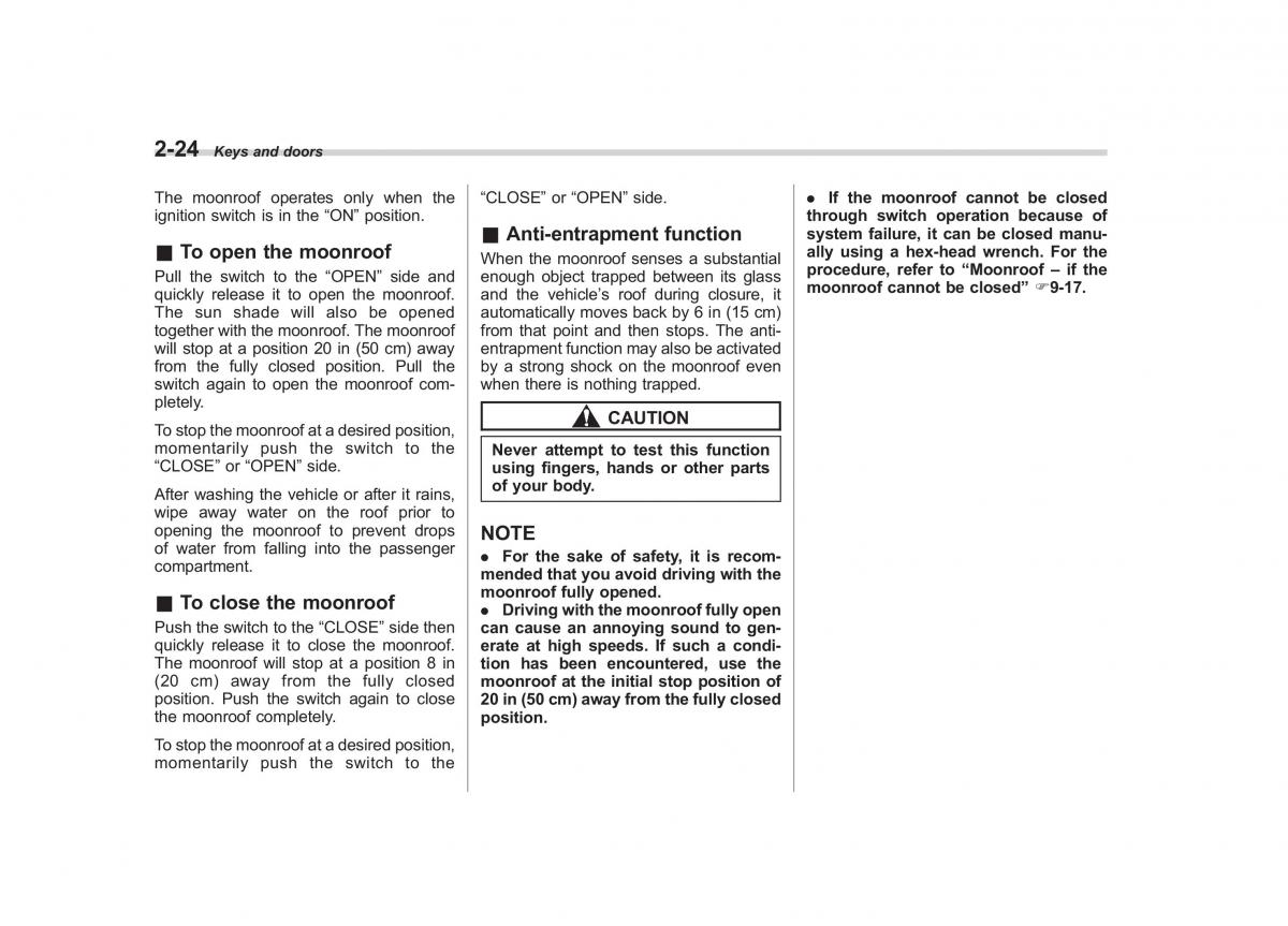 Subaru Forester III 3 owners manual / page 109