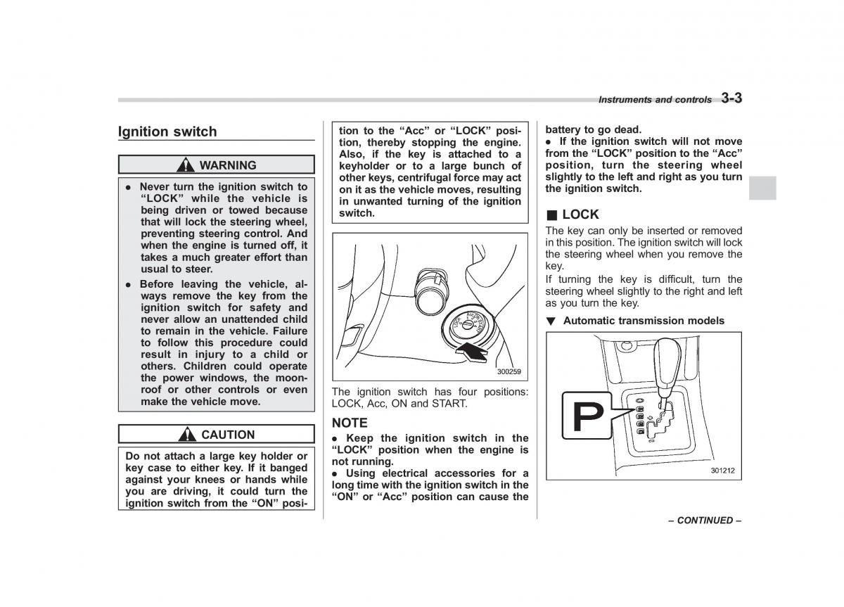 Subaru Forester III 3 owners manual / page 114