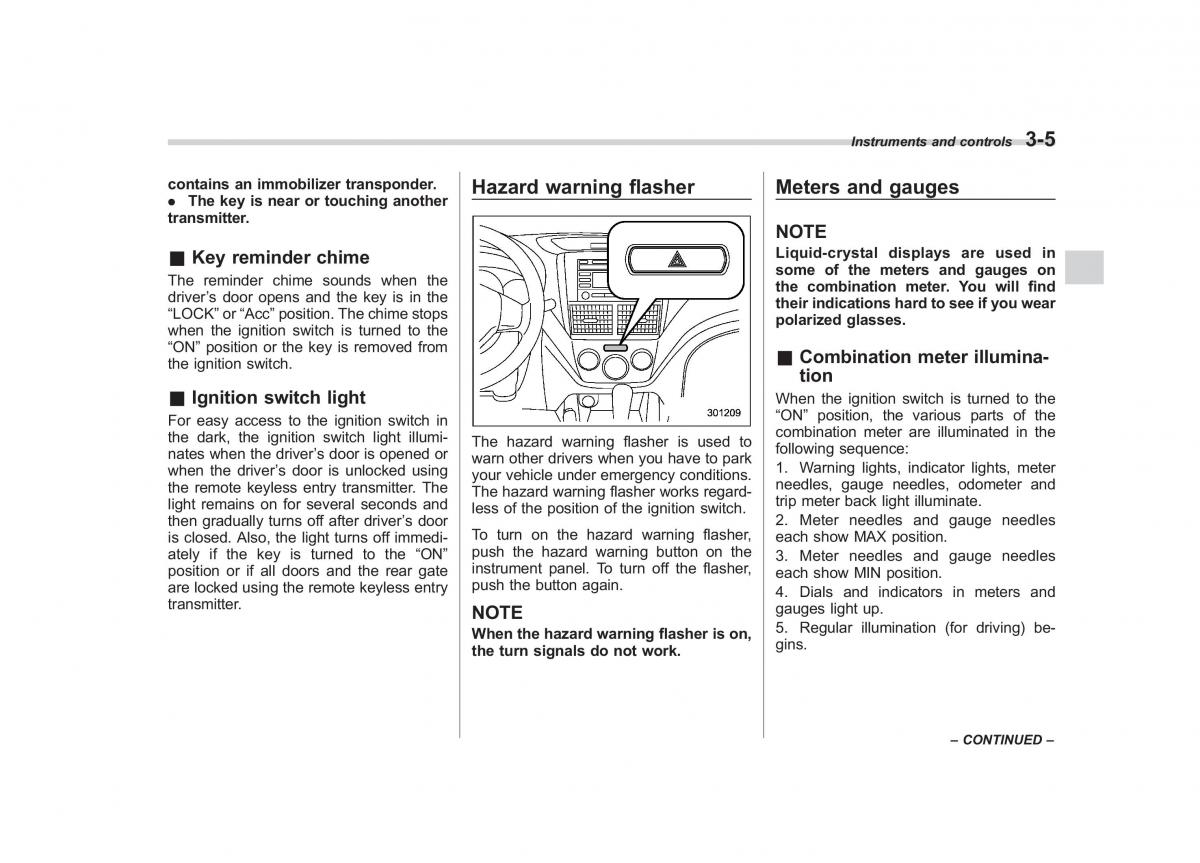 Subaru Forester III 3 owners manual / page 116