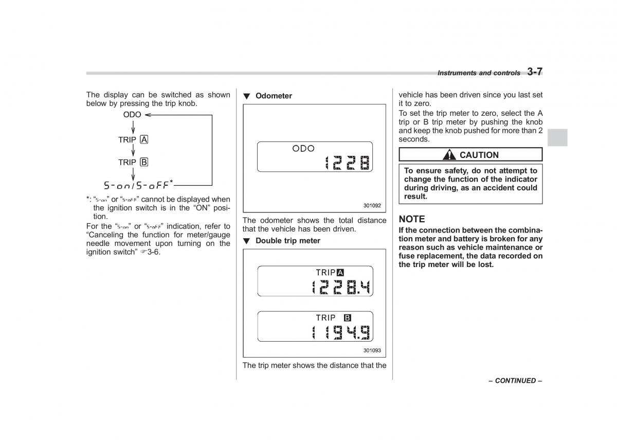 Subaru Forester III 3 owners manual / page 118