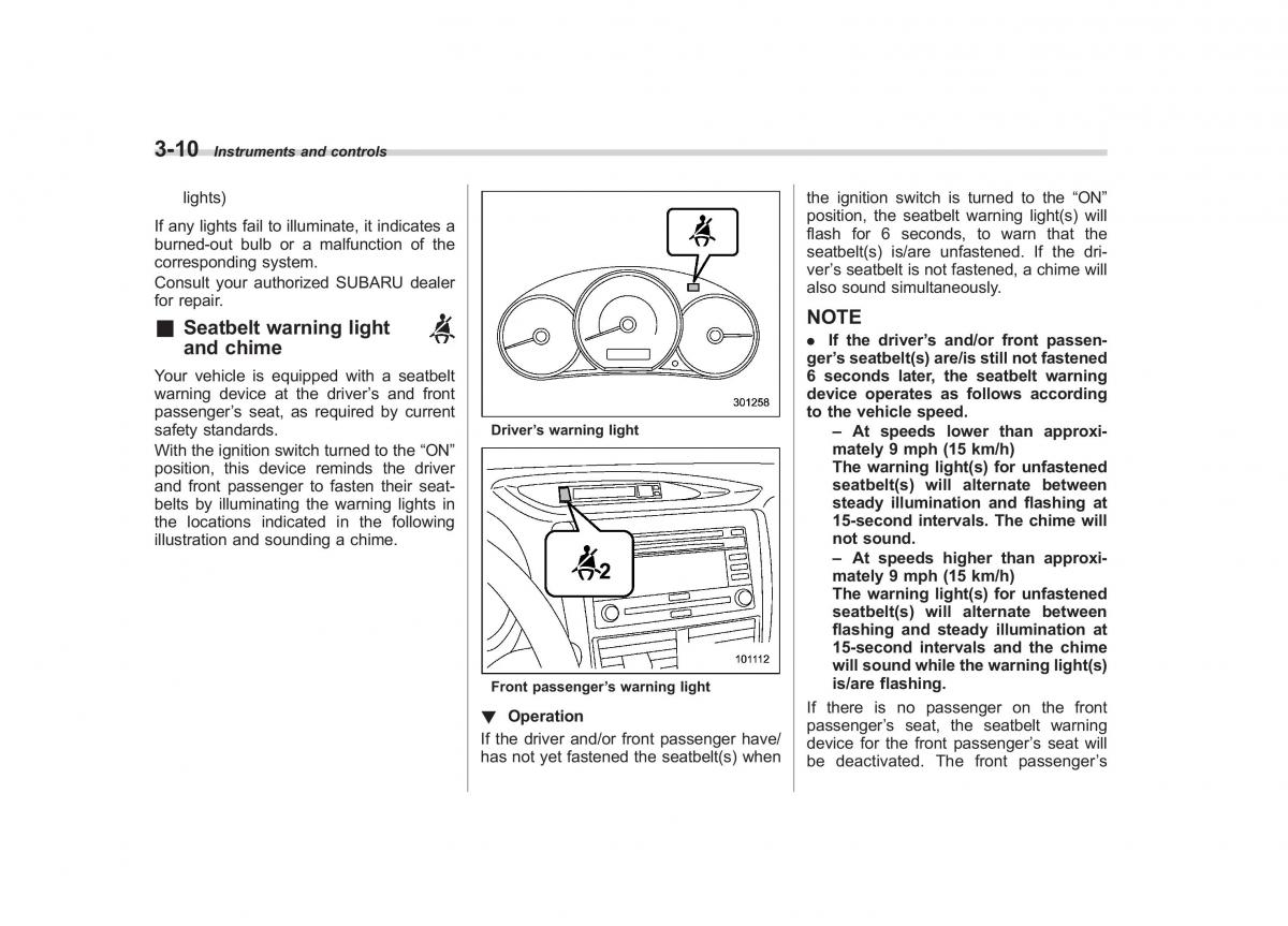 Subaru Forester III 3 owners manual / page 121