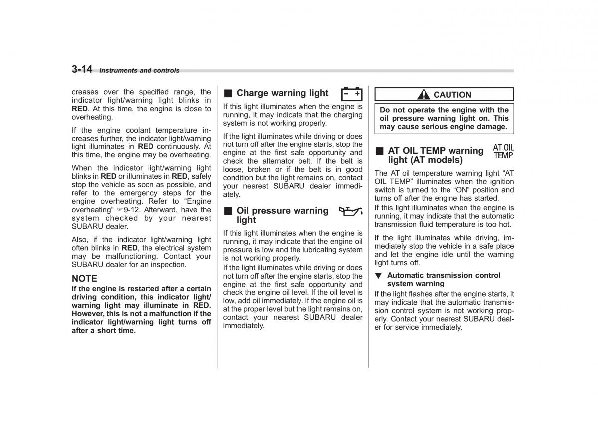 Subaru Forester III 3 owners manual / page 125