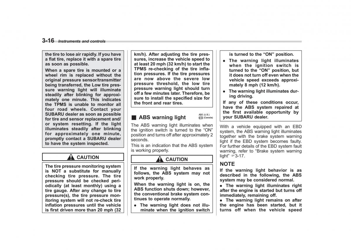 Subaru Forester III 3 owners manual / page 127