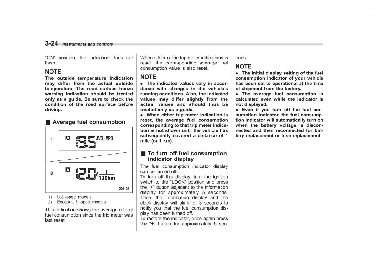 Subaru Forester III 3 owners manual / page 135