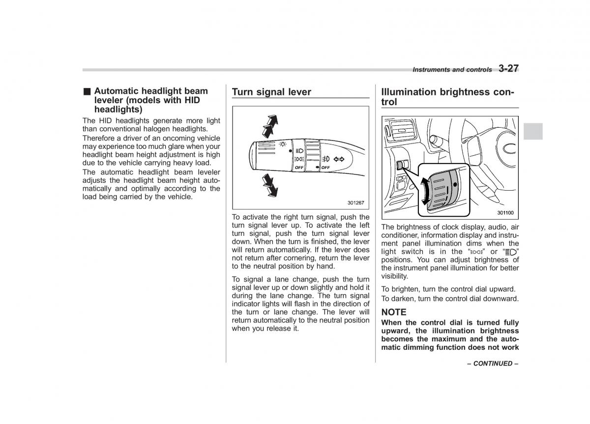 Subaru Forester III 3 owners manual / page 138