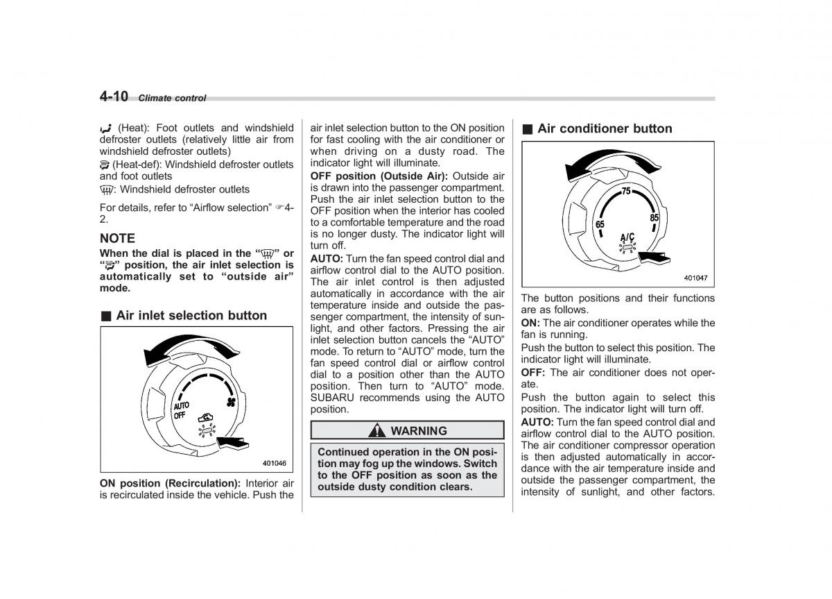 Subaru Forester III 3 owners manual / page 165