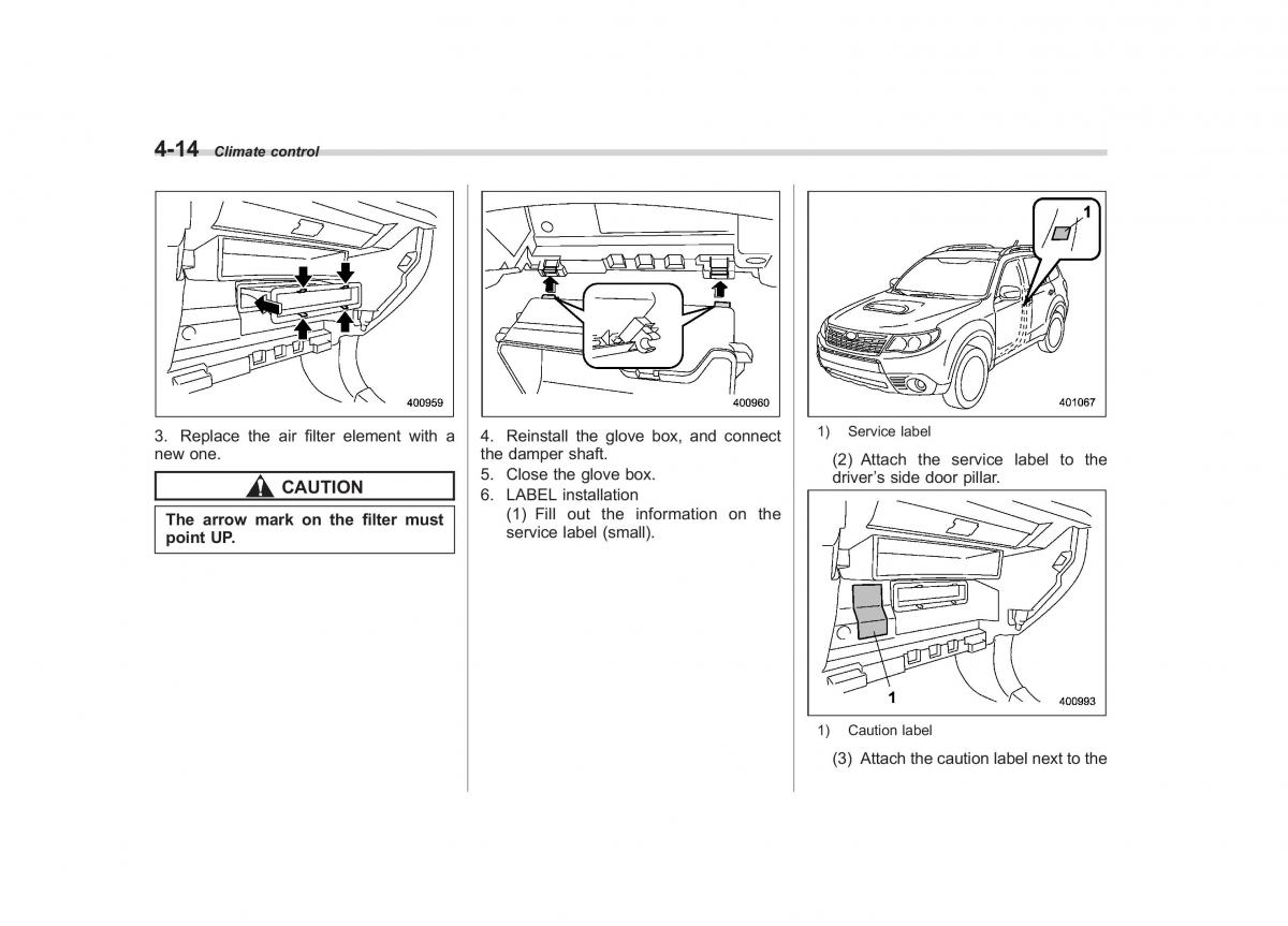 Subaru Forester III 3 owners manual / page 169