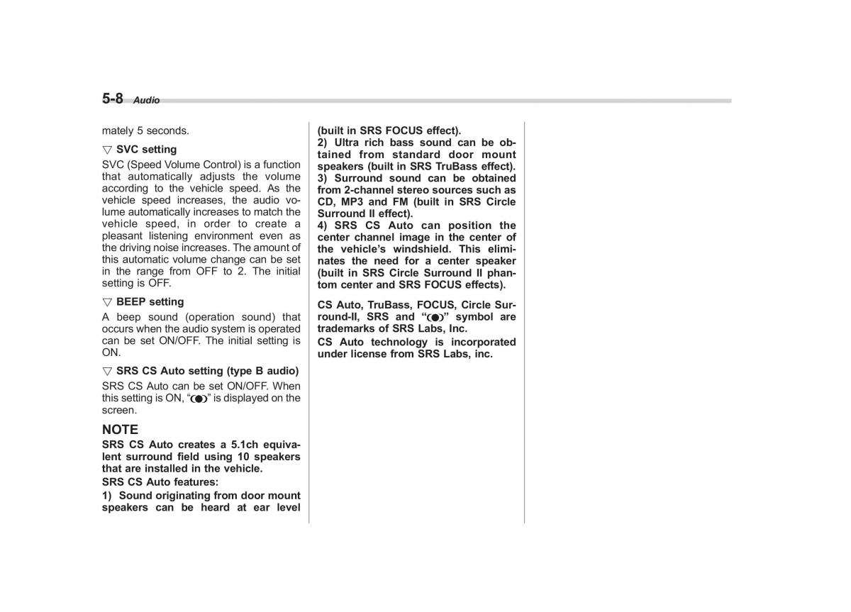 Subaru Forester III 3 owners manual / page 179