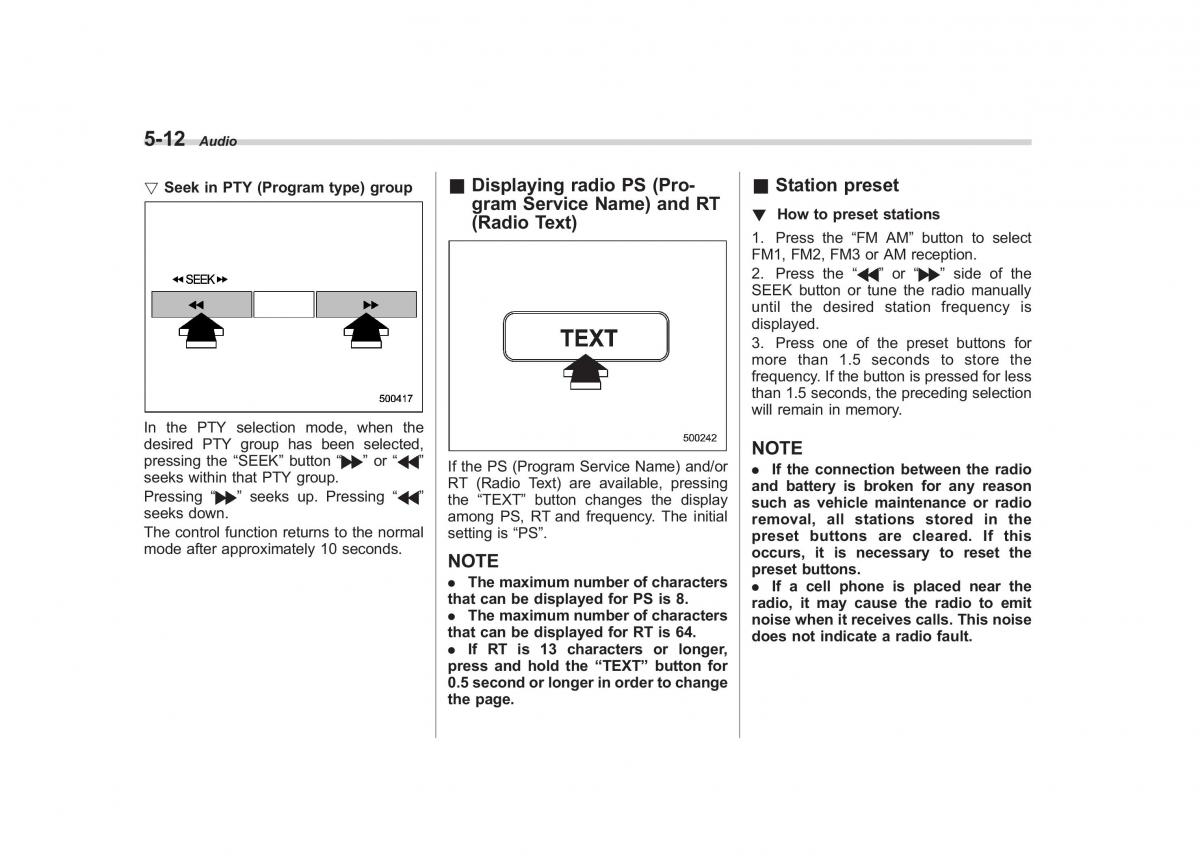 Subaru Forester III 3 owners manual / page 183