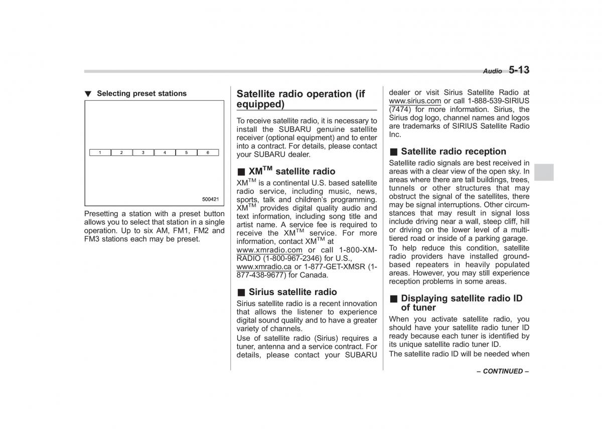 Subaru Forester III 3 owners manual / page 184