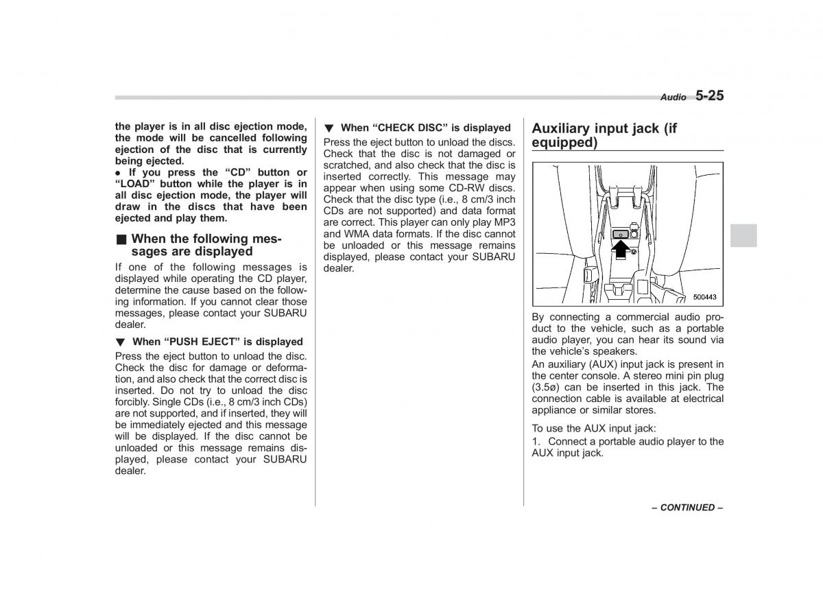 Subaru Forester III 3 owners manual / page 196