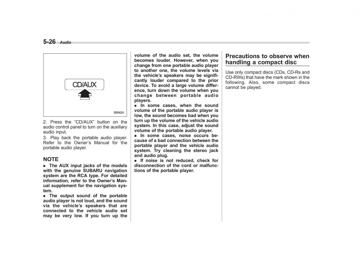 Subaru Forester III 3 owners manual / page 197