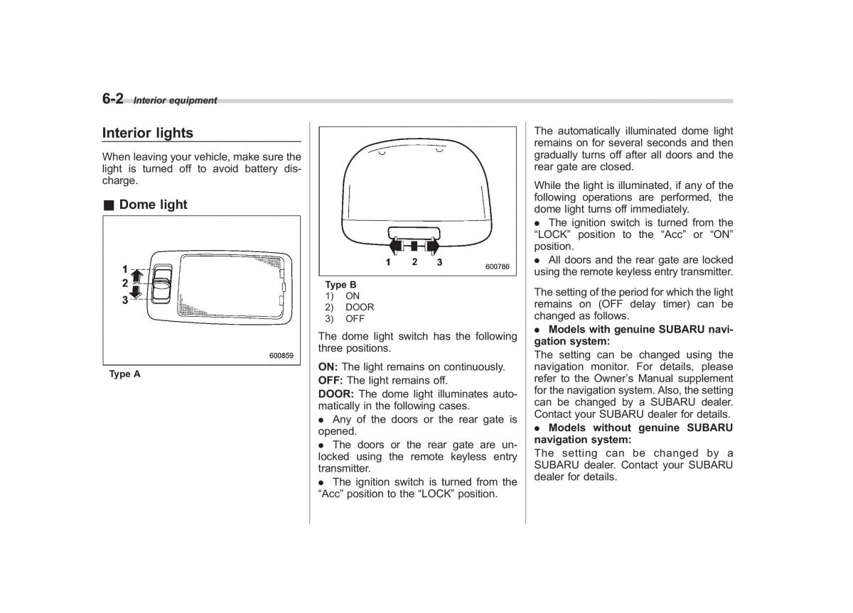 Subaru Forester III 3 owners manual / page 203