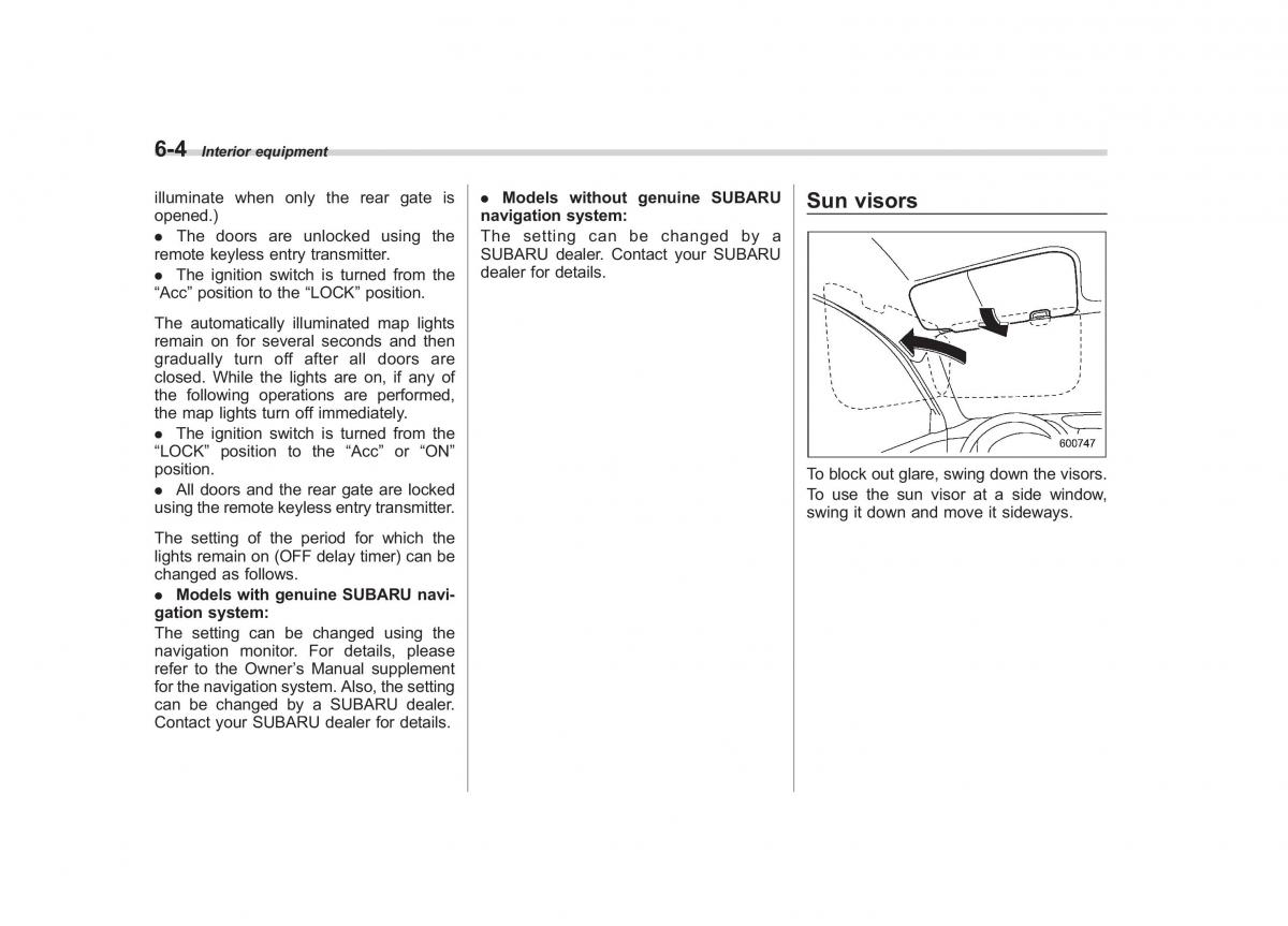 Subaru Forester III 3 owners manual / page 205