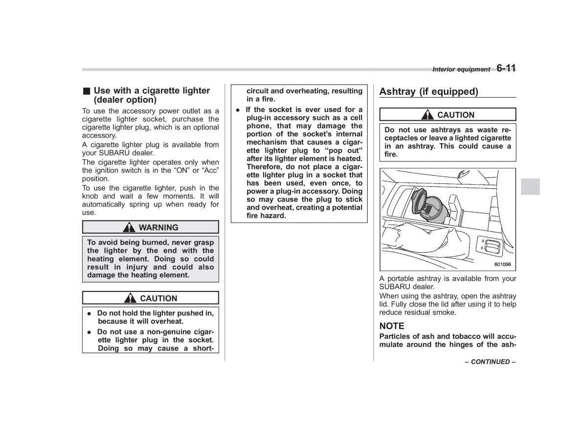 Subaru Forester III 3 owners manual / page 212