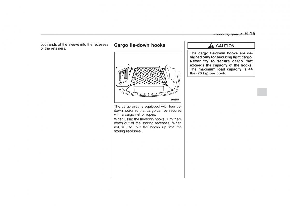 Subaru Forester III 3 owners manual / page 216