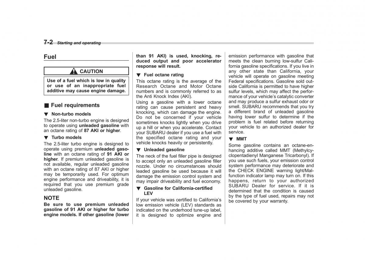 Subaru Forester III 3 owners manual / page 219