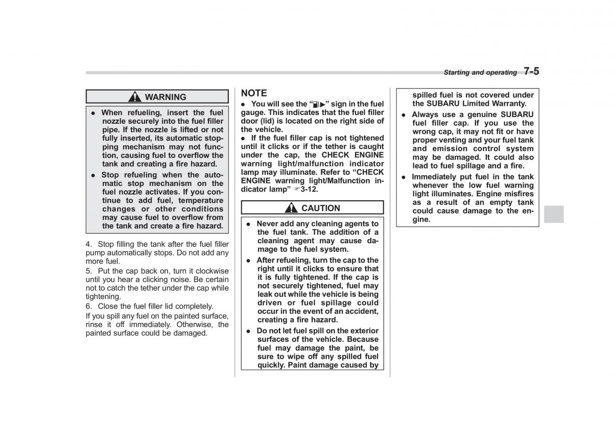 Subaru Forester III 3 owners manual / page 222