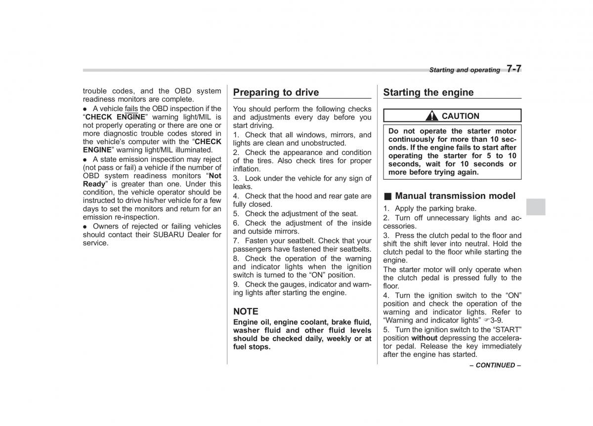 Subaru Forester III 3 owners manual / page 224