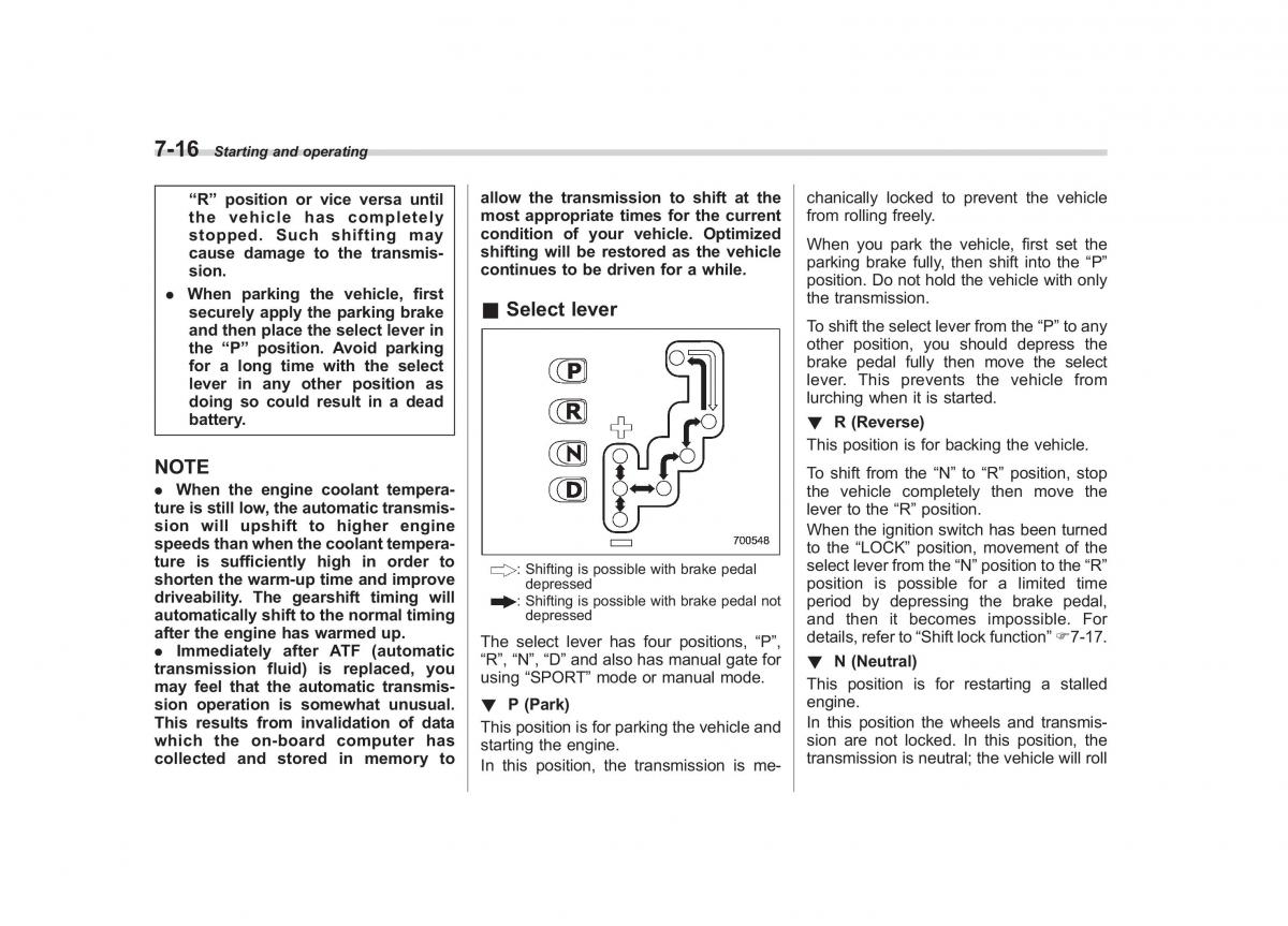 Subaru Forester III 3 owners manual / page 233