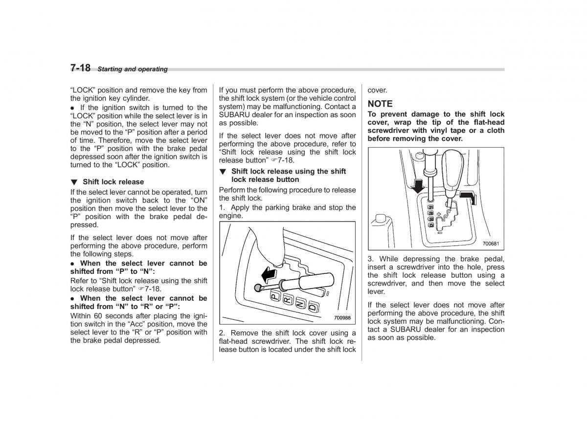 Subaru Forester III 3 owners manual / page 235