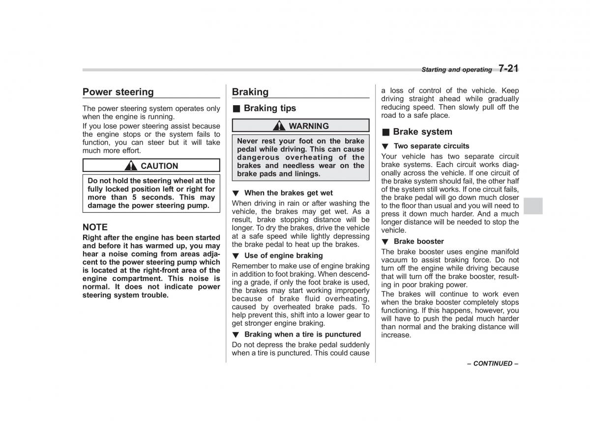 Subaru Forester III 3 owners manual / page 238