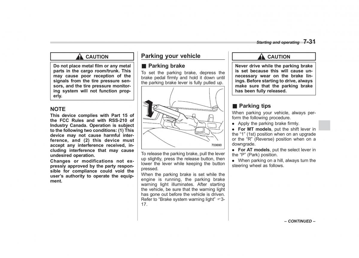 Subaru Forester III 3 owners manual / page 248