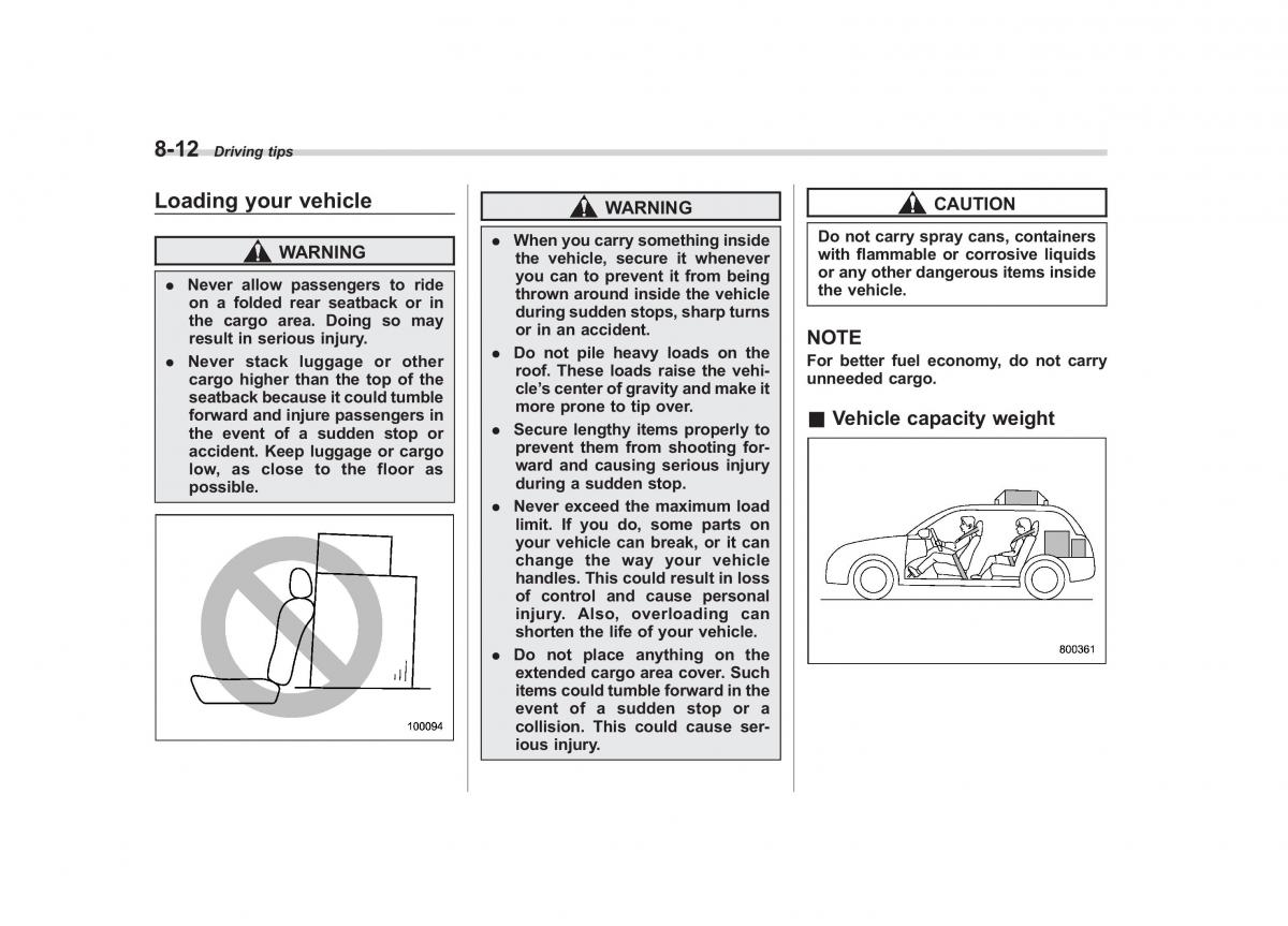 Subaru Forester III 3 owners manual / page 267