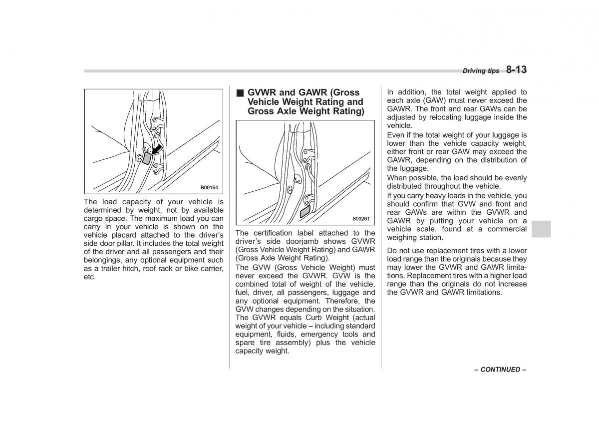 Subaru Forester III 3 owners manual / page 268