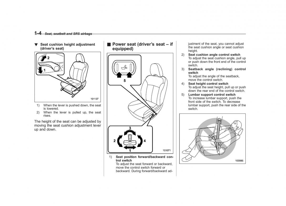 Subaru Forester III 3 owners manual / page 27