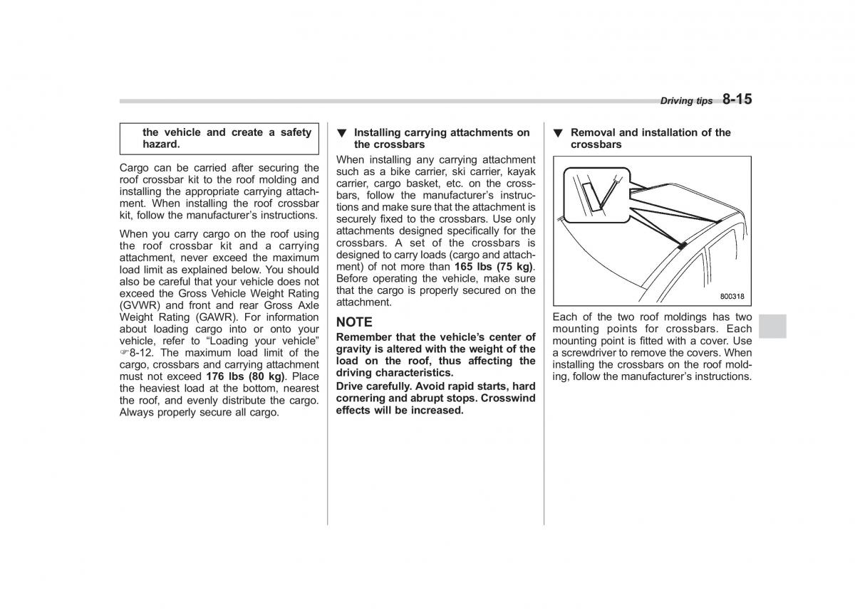 Subaru Forester III 3 owners manual / page 270