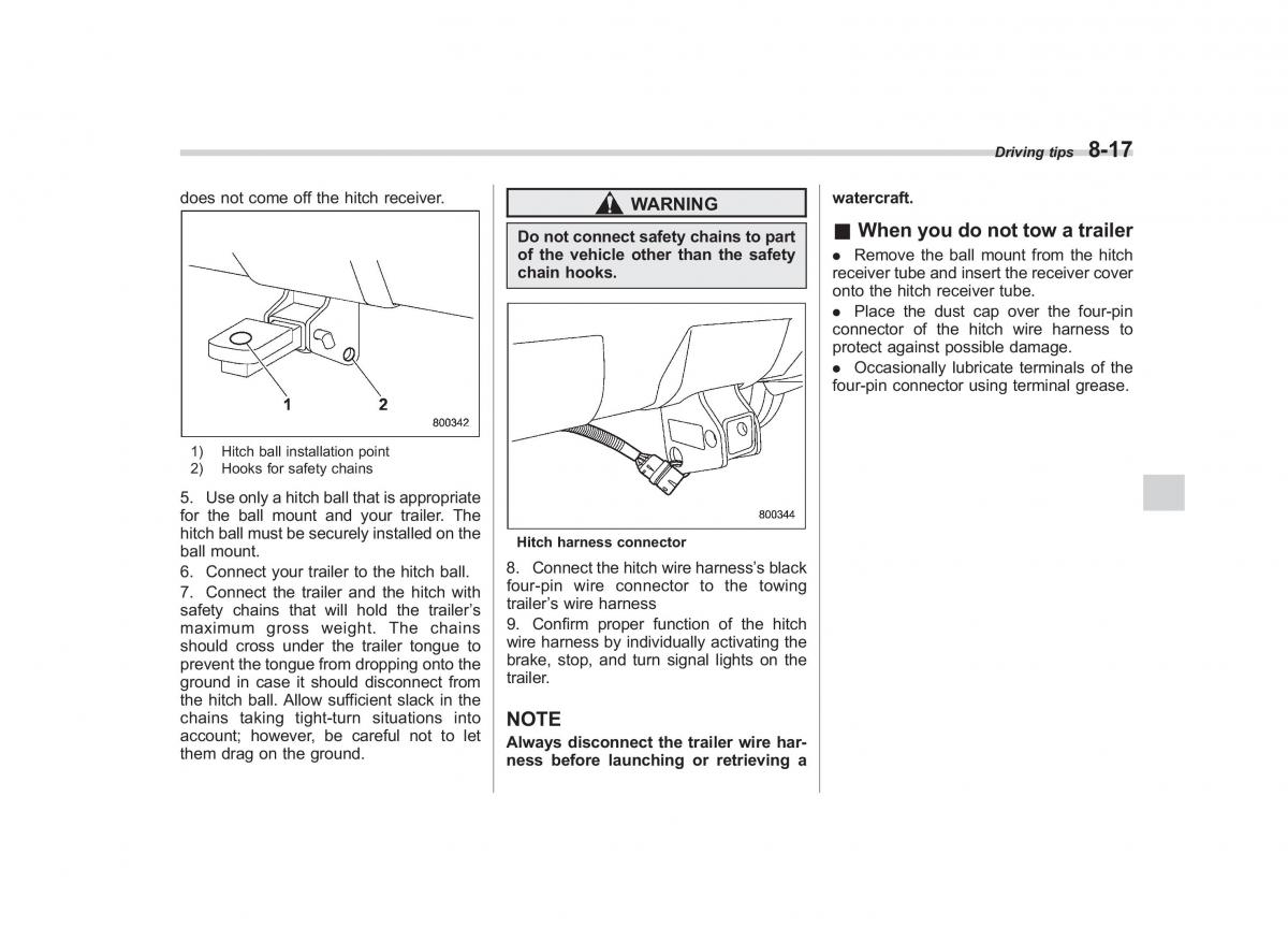 Subaru Forester III 3 owners manual / page 272