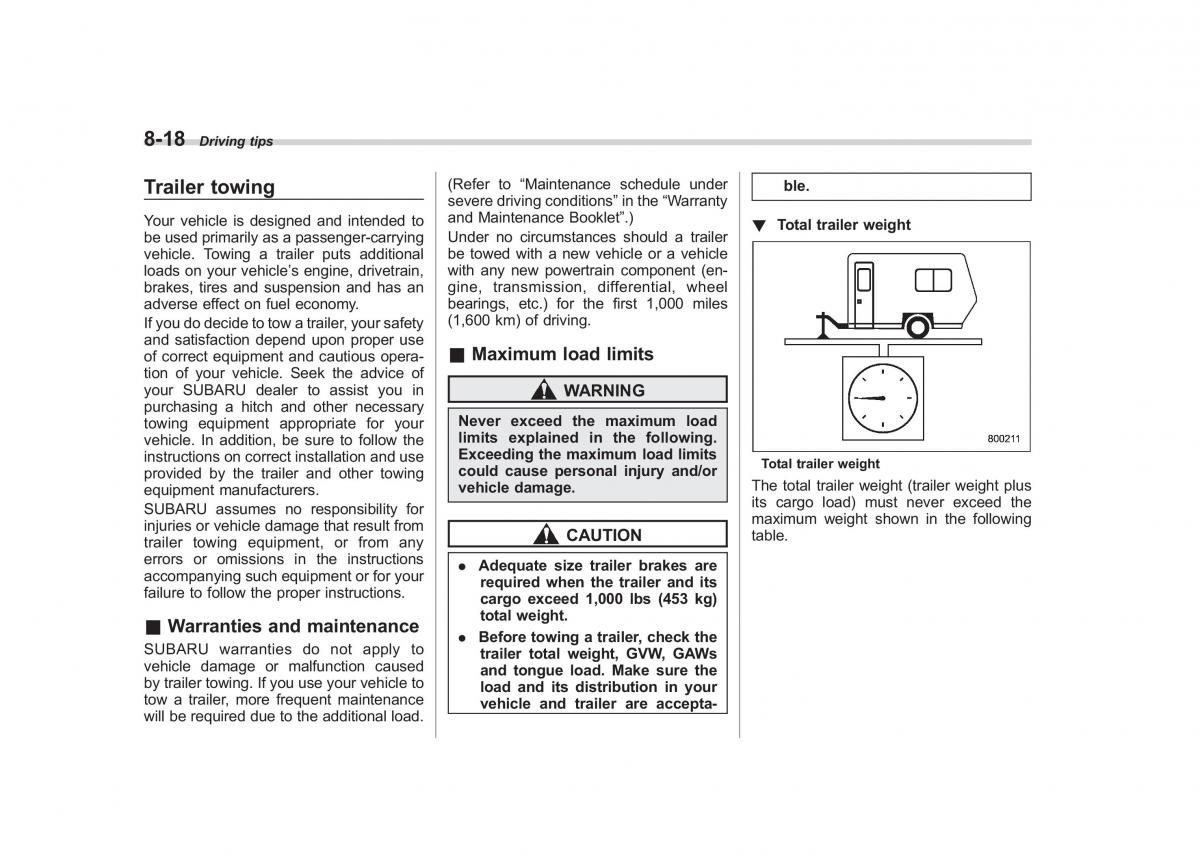 Subaru Forester III 3 owners manual / page 273