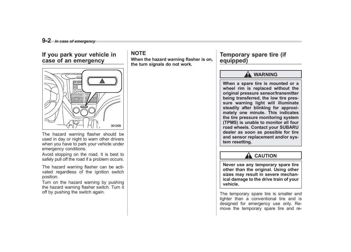 Subaru Forester III 3 owners manual / page 283