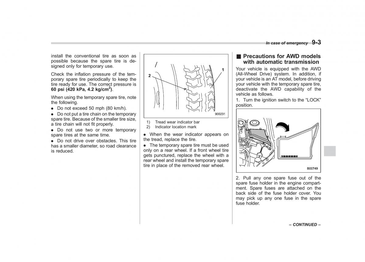 Subaru Forester III 3 owners manual / page 284