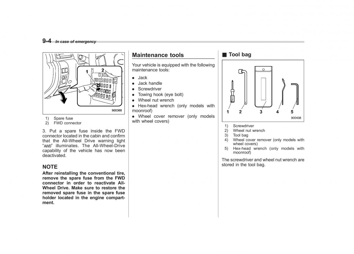 Subaru Forester III 3 owners manual / page 285