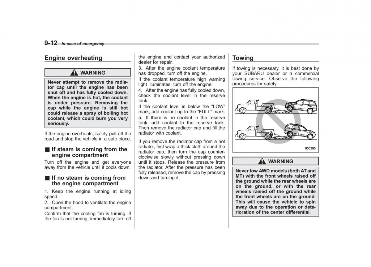 Subaru Forester III 3 owners manual / page 293