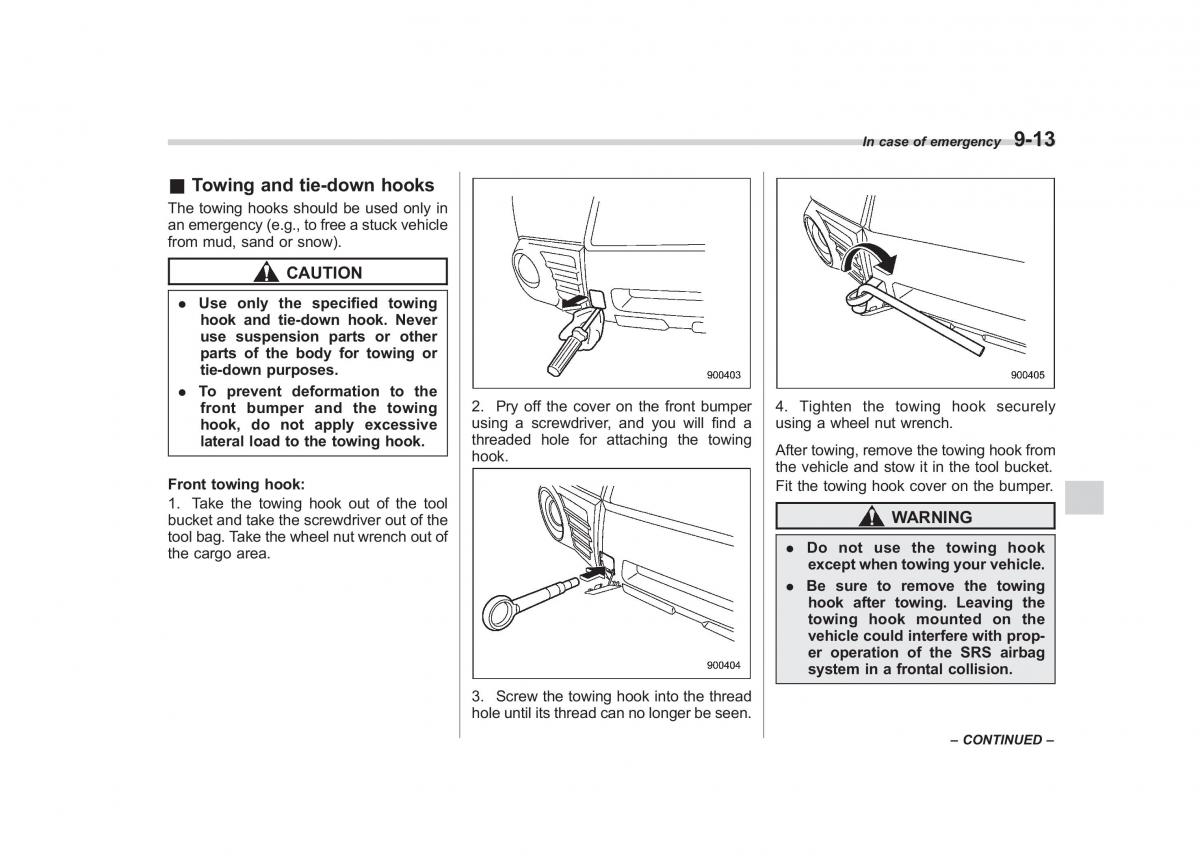 Subaru Forester III 3 owners manual / page 294