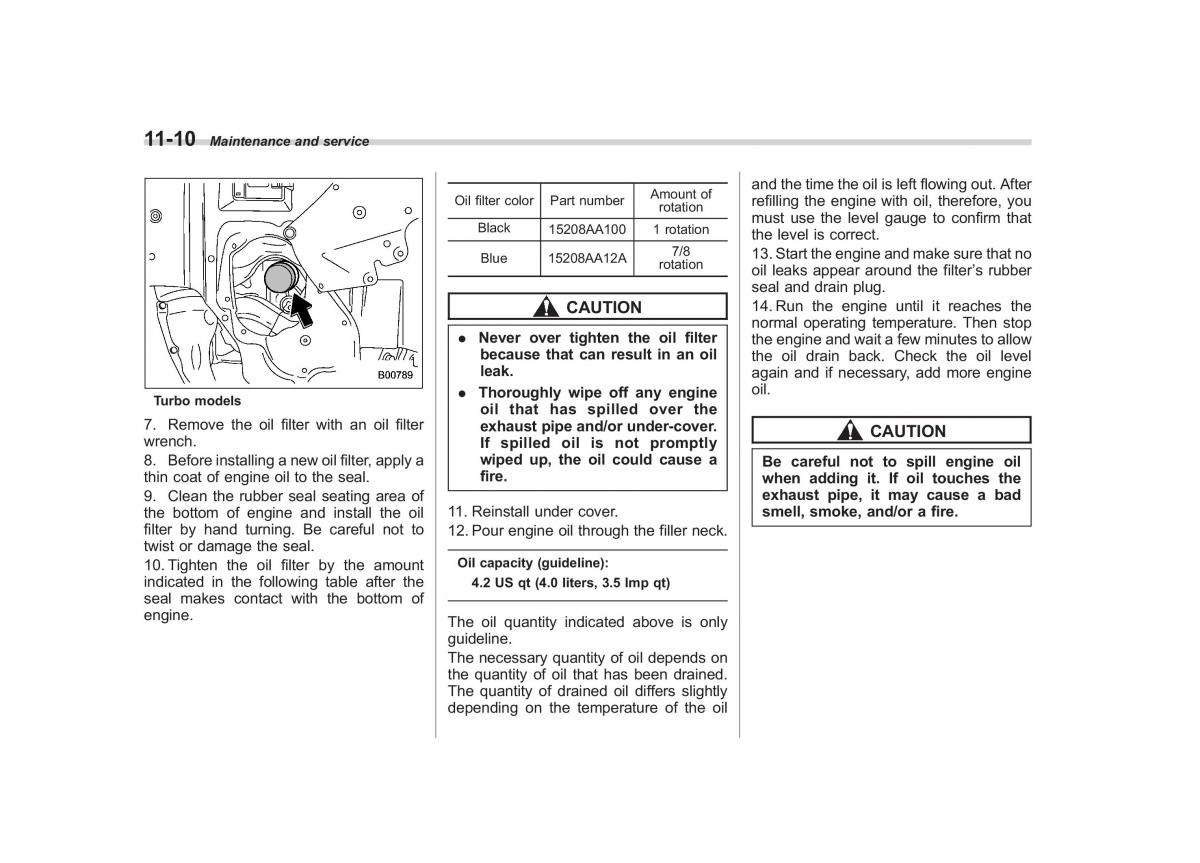 Subaru Forester III 3 owners manual / page 315